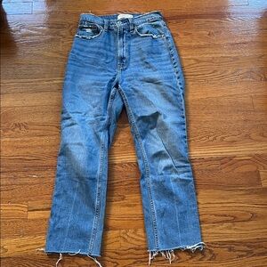 Abercrombie & Fitch Curve Love Ankle Straight Jeans
